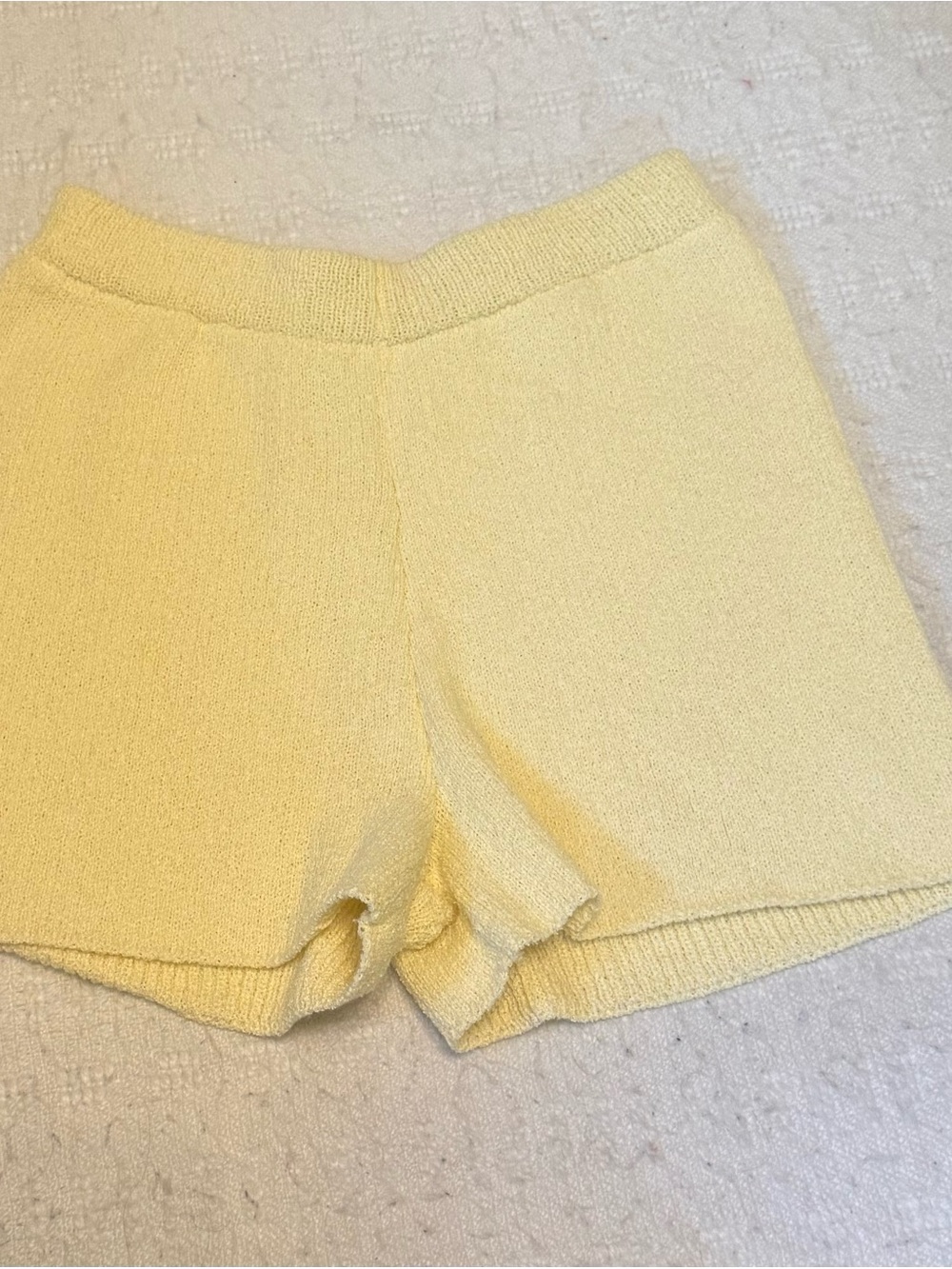 Sleeveless Knit Shell and Shorts - Butter Yellow - Picture 2 of 4